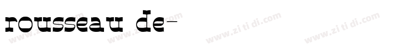 rousseau de字体转换